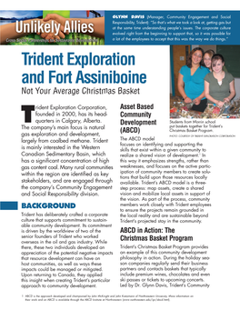 Trident Exploration and Fort Assiniboine Not Your Average Christmas Basket