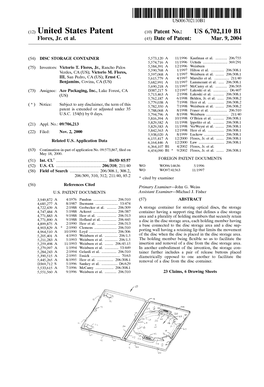 (12) United States Patent (10) Patent No.: US 6,702,110 B1