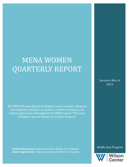 Mena Women Quarterly Report