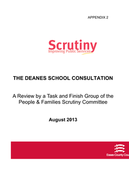 The Deanes School Consultation
