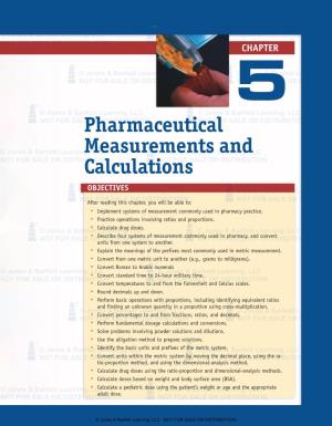 Pharmaceutical Measurements and Calculations