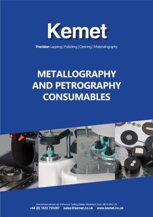 Metallography and Petrography Consumables