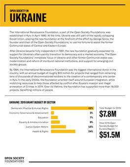 The Open Society Foundations in Ukraine