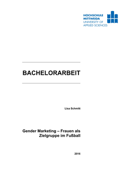 BACHELORARBEIT Gender Marketing