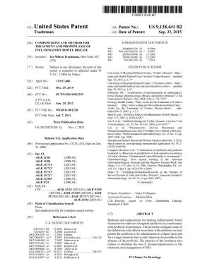 (12) United States Patent (10) Patent No.: US 9,138,441 B2 Trachtman (45) Date of Patent: Sep