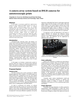 A Camera Array System Based on DSLR Cameras for Autostereoscopic Prints