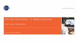 GS1 Standards Event – a Digital Experience