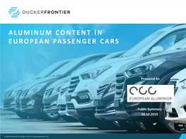 Aluminum Content in European Cars