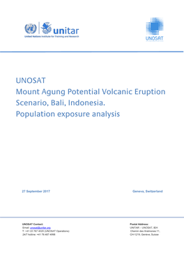 UNOSAT Mount Agung Potential Volcanic Eruption Scenario, Bali, Indonesia