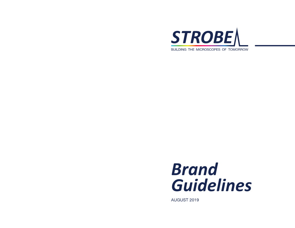 Brand Guidelines AUGUST 2019 STROBE BRAND GUIDELINES AUGUST 2019 Iv