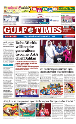 Doha Worlds Will Inspire Generations to Come: AAA Chief Dahlan