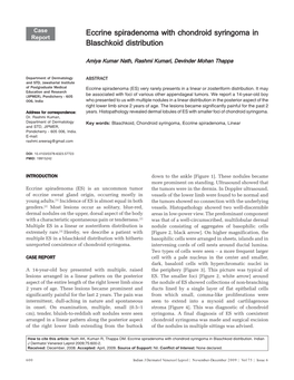 Eccrine Spiradenoma with Chondroid Syringoma in Blaschkoid Distribution