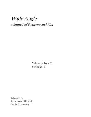 Wide Angle a Journal of Literature and Film