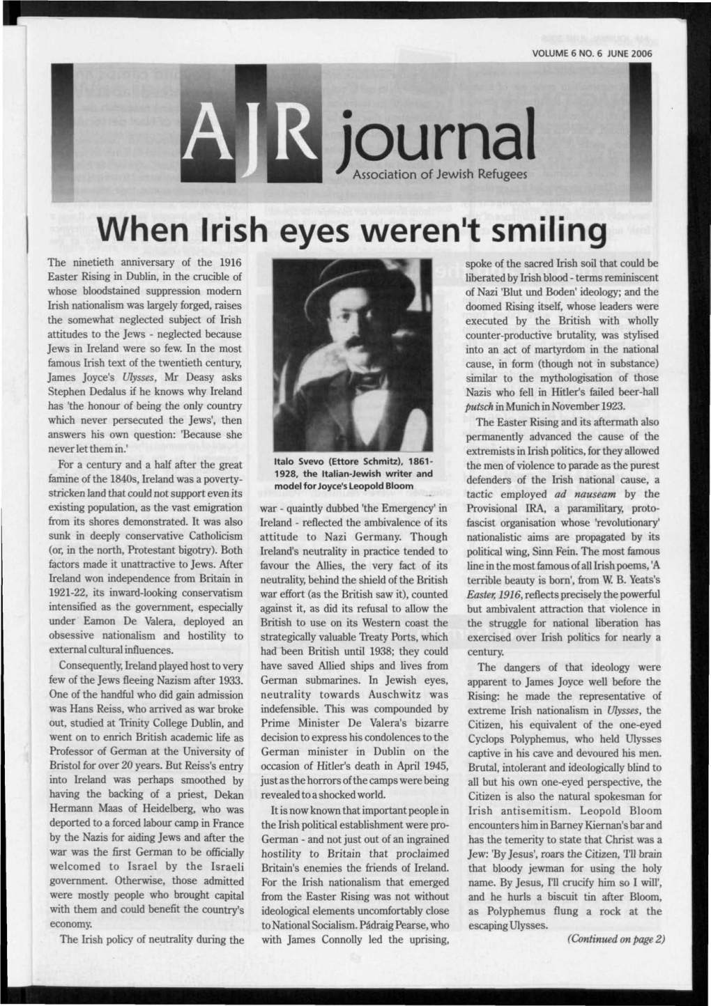 When Irish Eyes Weren't Smiling