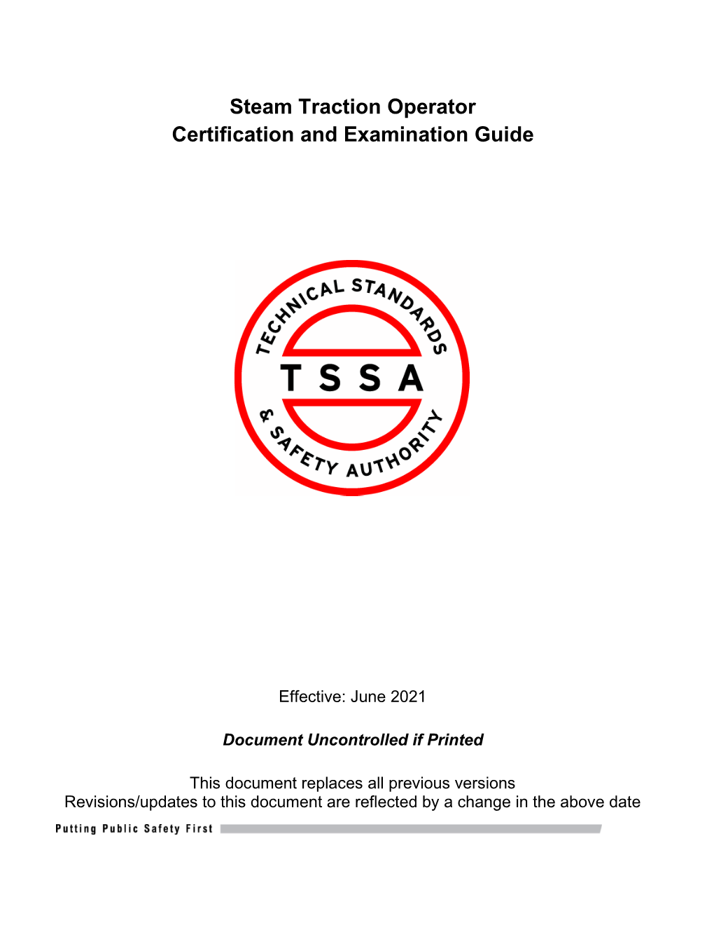 Team Traction Operator Examination And