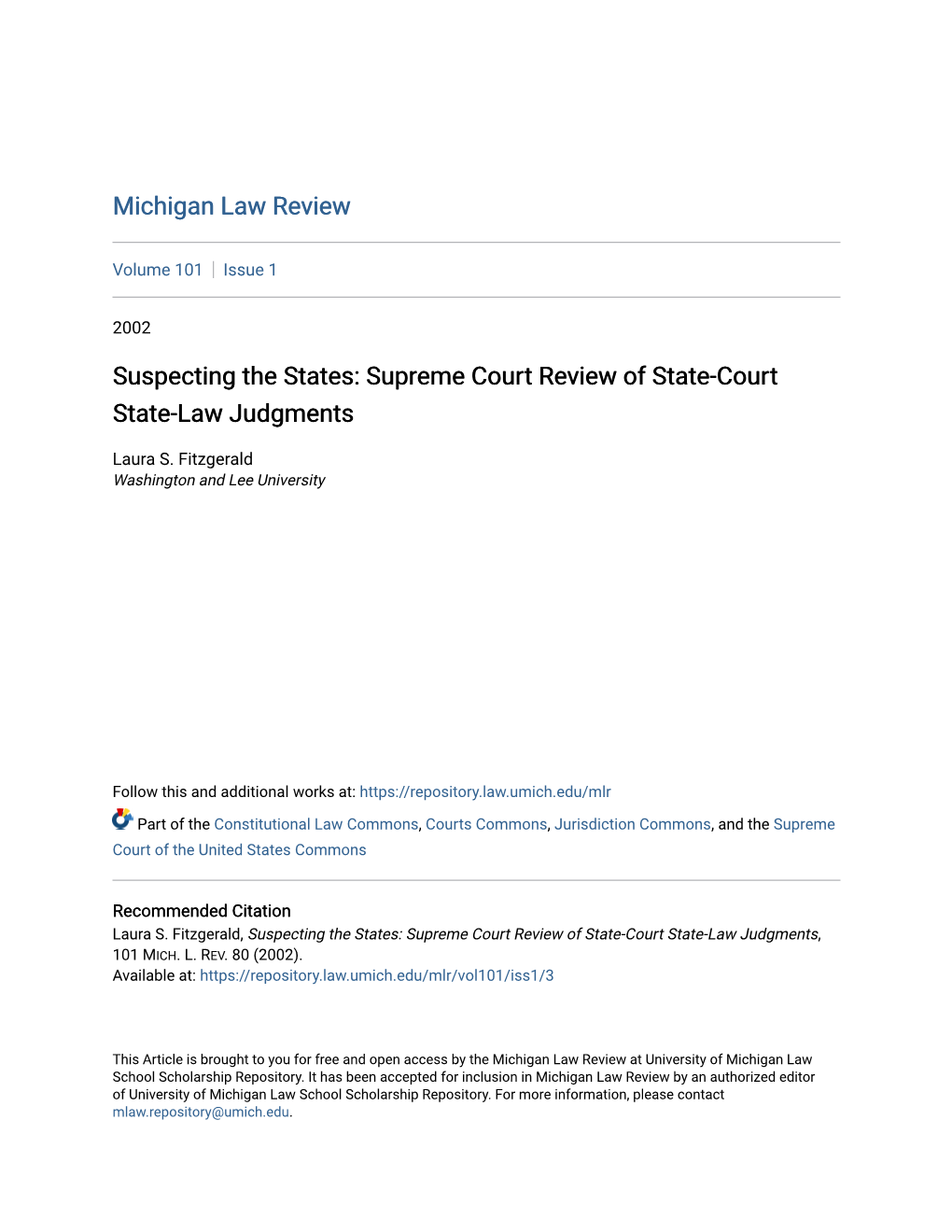 Supreme Court Review of State-Court State-Law Judgments