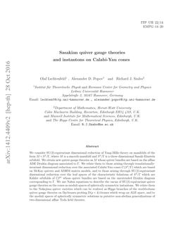 Sasakian Quiver Gauge Theories and Instantons on Calabi-Yau Cones