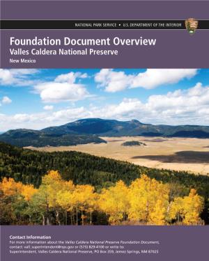 Valles Caldera National Preserve Foundation Document Overview