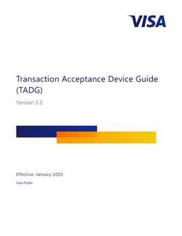 Transaction Acceptance Device Guide (TADG), Version