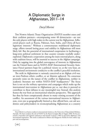 A Diplomatic Surge in Afghanistan, 2011-14