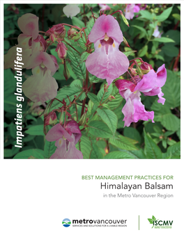 Impatiens Glandulifera BEST MANAGEMENTPRACTICES for Himalayan Balsam in Themetro Vancouver Region Disclaimer