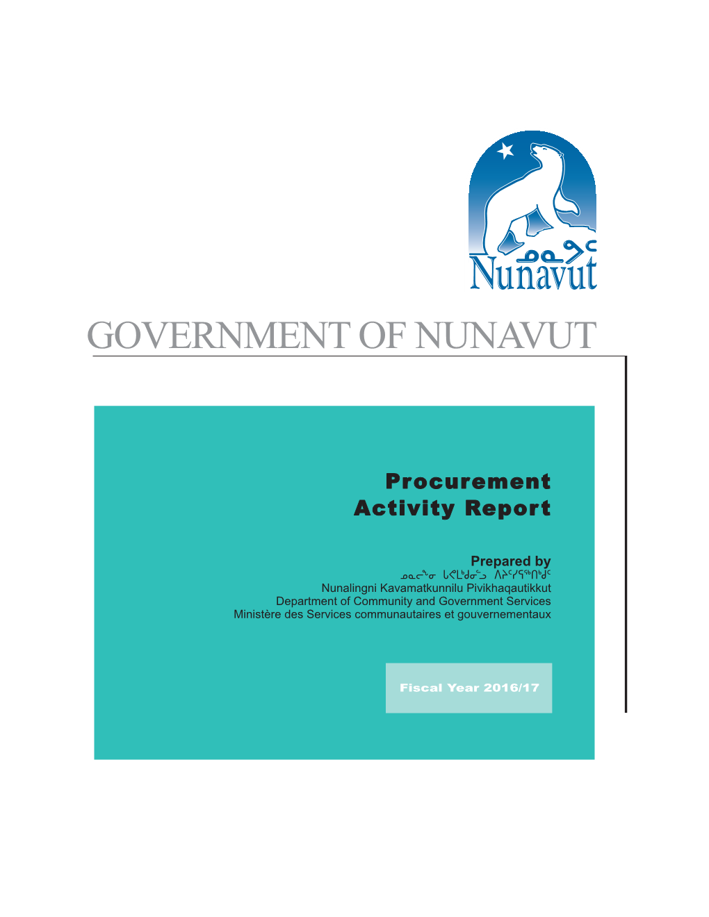 Procurement Activity Report 2016/17