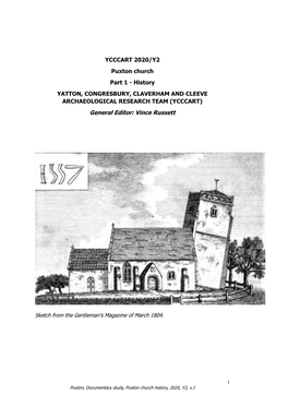 Puxton Church History Y2/2020