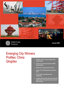 Emerging City Winners Profiles: China Qingdao