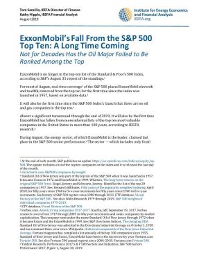 Exxonmobil's Fall from the S&P 500 Top