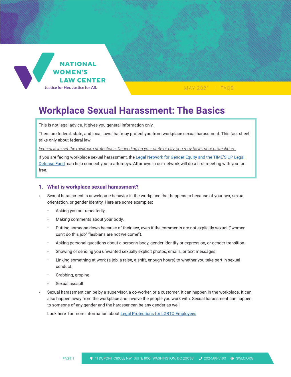 Workplace Sexual Harassment: the Basics