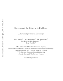 8 Jun 2014 Dynamics of the Universe in Problems