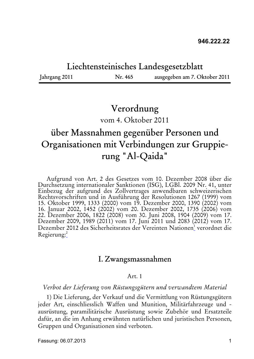 Verordnung Über Massnahmen Gegenüber Personen Und