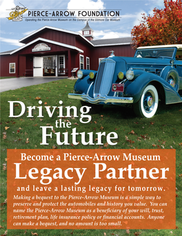 Become a Pierce-Arrow Museum Legacy Partner and Leave a Lasting Legacy for Tomorrow