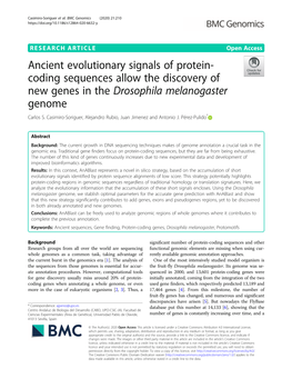 Ancient Evolutionary Signals of Protein-Coding