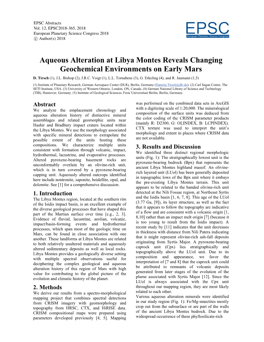 Aqueous Alteration at Libya Montes Reveals Changing Geochemical Environments on Early Mars D