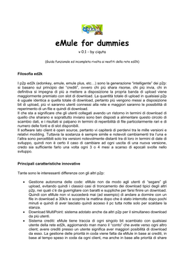 Emule for Dummies V 0.1 - by Ciquta