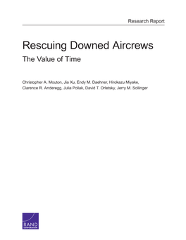 Rescuing Downed Aircrews: the Value of Time