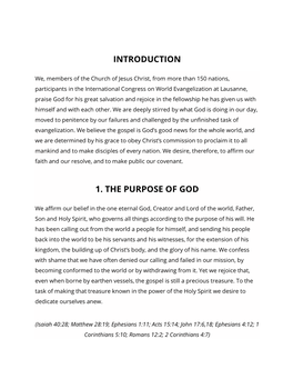 Introduction 1. the Purpose Of