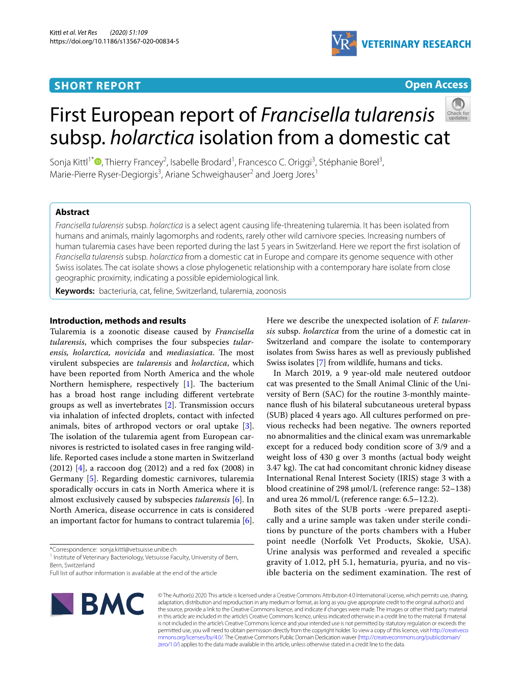 Francisella Tularensis Subsp