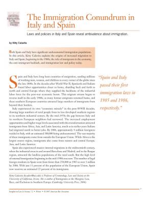 The Immigration Conundrum in Italy and Spain