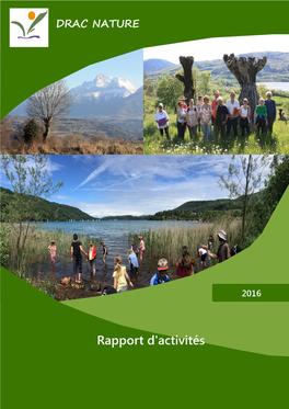 Rapport D'activités Drac Nature – Rapport D'activités 2016
