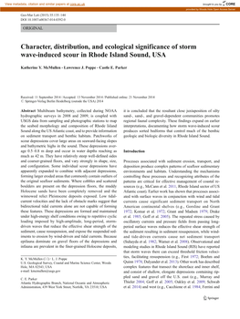 Character, Distribution, and Ecological Significance of Storm Wave-Induced Scour in Rhode Island Sound, USA