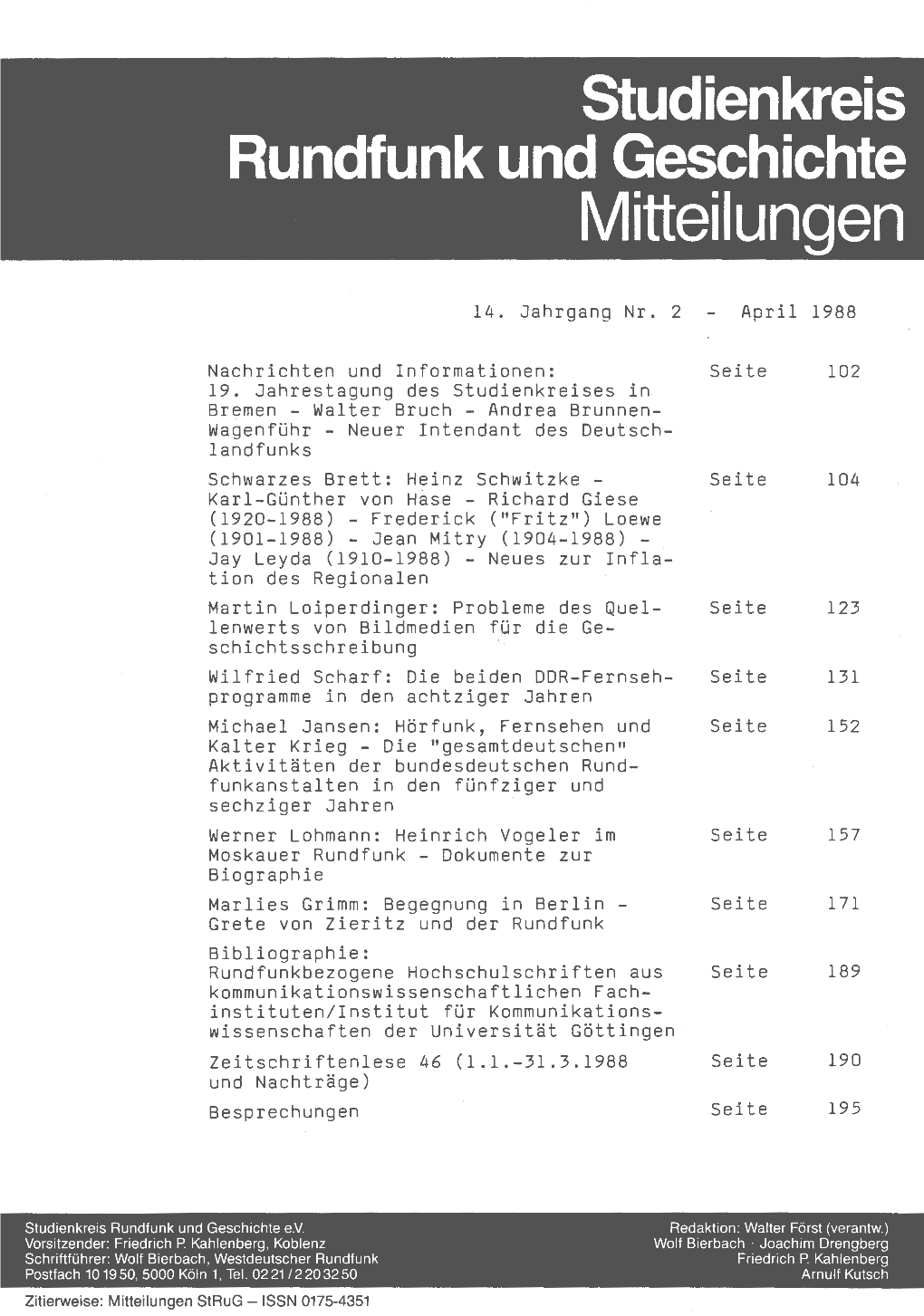 Mitteilungen