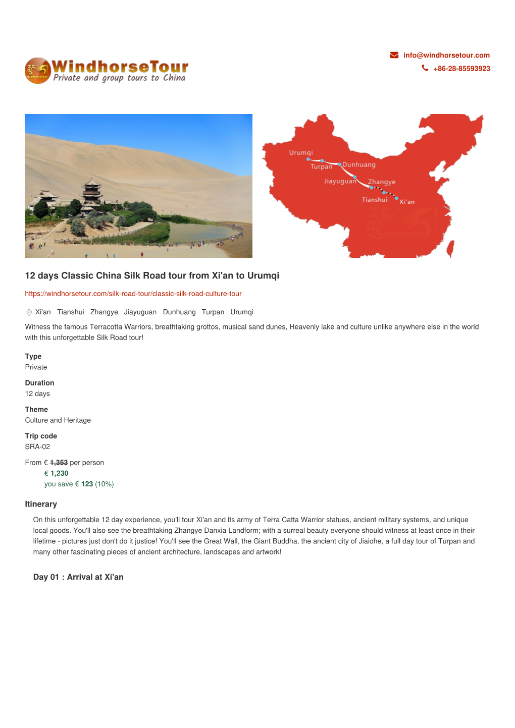 12 Days Classic China Silk Road Tour from Xi'an to Urumqi
