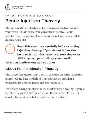Penile Injection Therapy | Memorial Sloan Kettering Cancer Center