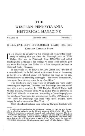 Western Pennsylvania Historical Magazine