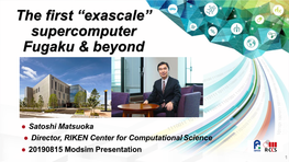 Exascale” Supercomputer Fugaku & Beyond