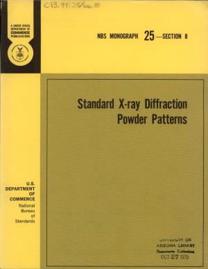 Standard X-Ray Diffraction Powder Patterns