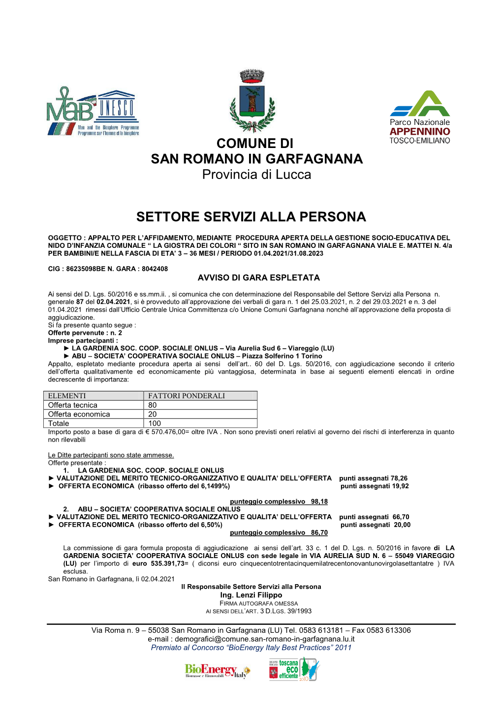 AVVISO-DI-GARA-ESPLETATA.Pdf