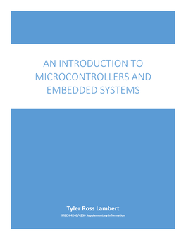 An Introduction to Microcontrollers and Embedded Systems